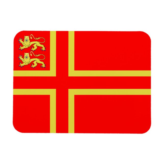 Normandy Flag Magnet - Falaise Cross (Horizontal)
