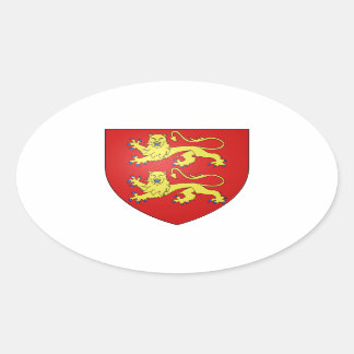 Normandy (France) Coat of Arms Oval Sticker