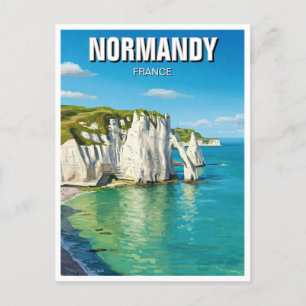 Normandy France Étretat Cliffs Postcard