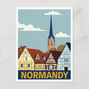Normandy France Timbered Houses Postcard