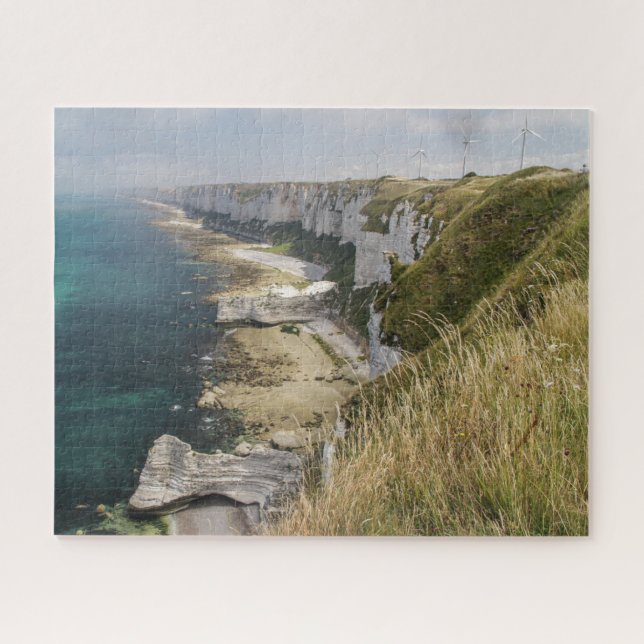 Normandy Jigsaw Puzzle - Alabaster coast cliffs (Horizontal)