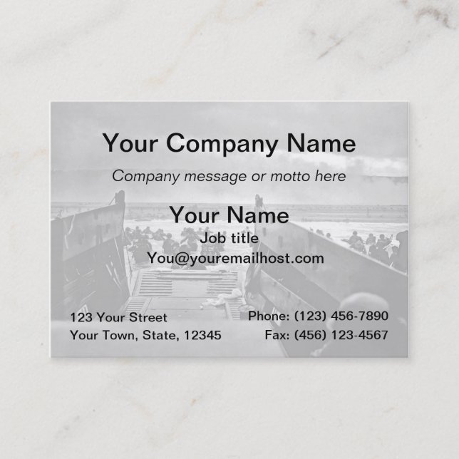 Normandy Landing Business Card (Front)