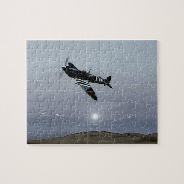 Normandy Spitfire 0500 hrs 6 6 44 Jigsaw Puzzle (Horizontal)
