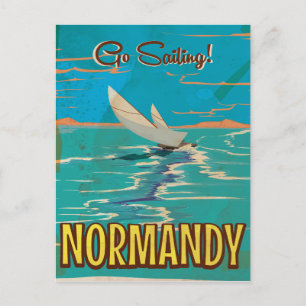 Normandy Vintage Sailing Poster art. Postcard