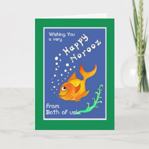 Norooz Goldfish, 'From Both of Us' Greeting Card