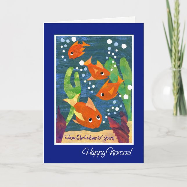 Norooz Goldfish "From Our Home to Yours" Holiday Card (Front)