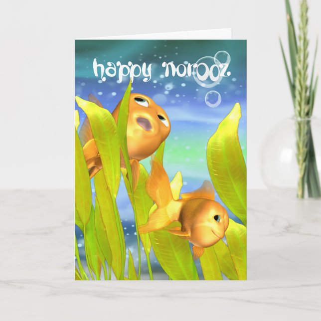 Norooz Greeting Card With Goldfish (Front)