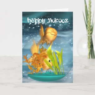 Norooz Greeting Card With Goldfish