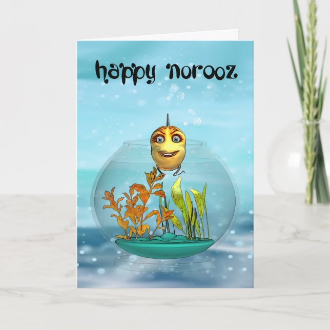 Norooz Greeting Card With Goldfish (Front)