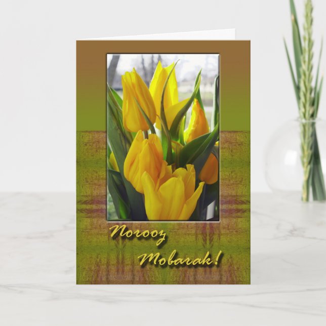 Norooz Mobarak, Spring Tulips Card (Front)