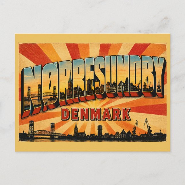Nørresundby Denmark Bridge Postcard (Front)