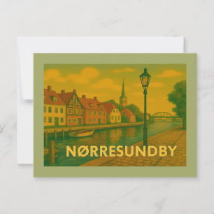 Nørresundby Denmark Bridge Postcard