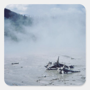 Norris Geyser Basin at Yellowstone National Park Square Sticker