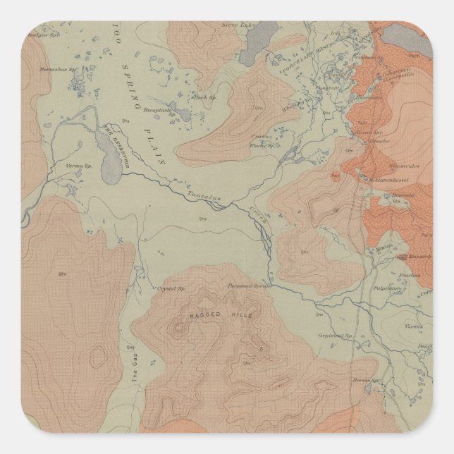 Norris Geyser Basin Square Sticker (Front)