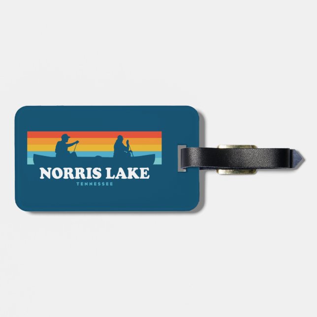 Norris Lake Tennessee Canoe Luggage Tag (Back Horizontal)