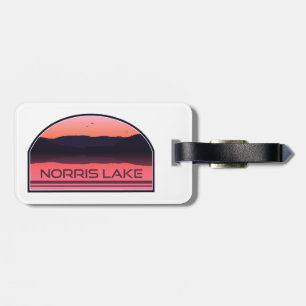 Norris Lake Tennessee Red Sunrise Luggage Tag