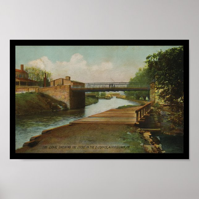 Norristown PA Canal Lock Pennsylvania Poster (Front)