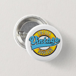 Norrland Sweden vintage style logo 3 Cm Round Badge