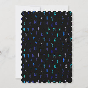 Norse At Night Flat Greeting Card