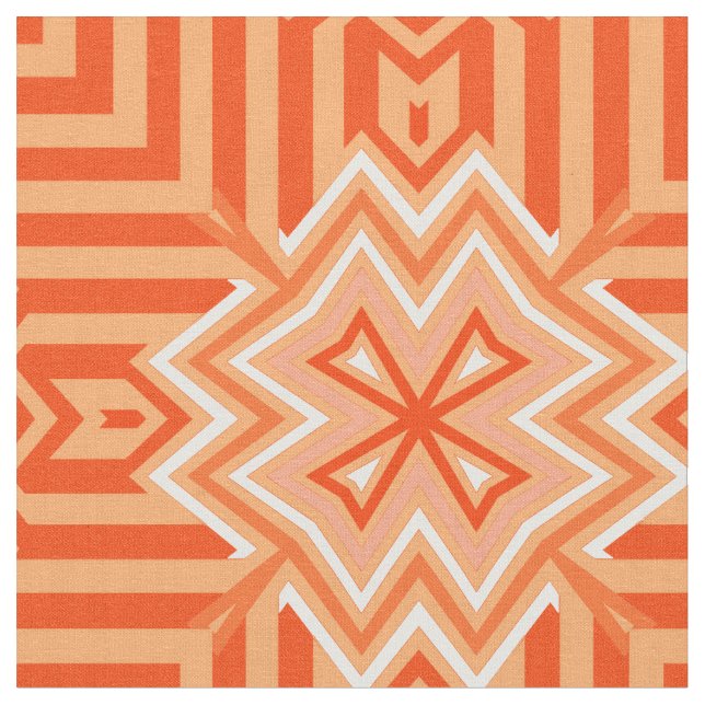 Norse Cross Orange Fabric (Close Up)