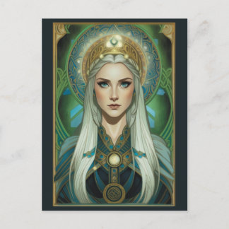 Norse Goddess Sigyn Art Postcard Paint Version  