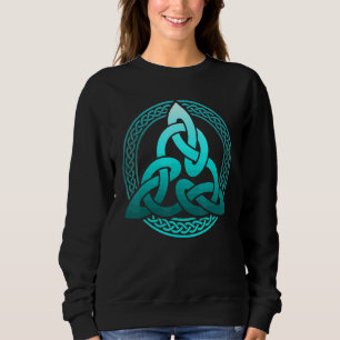 Norse Mythology Viking Celtic Knotwork Triple Horn Sweatshirt