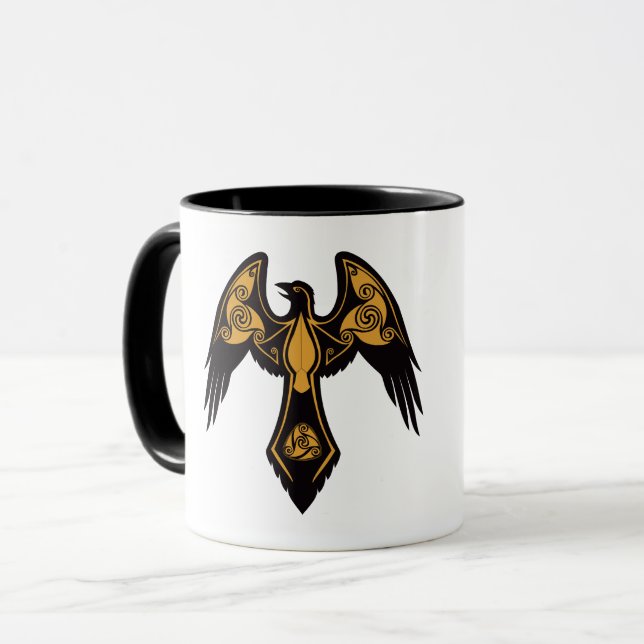 Norse Raven Mug (Front Left)