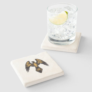Norse Raven Stone Coaster