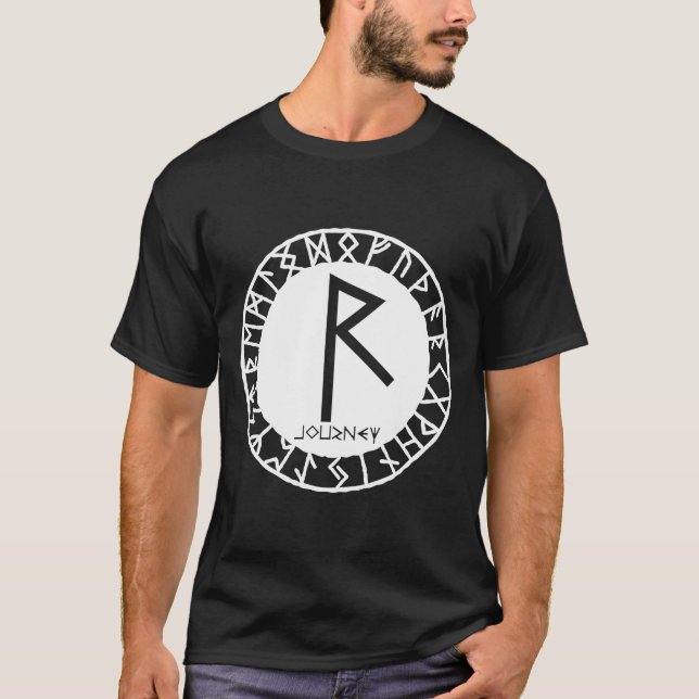 Norse Rune Journey RAIDHO Viking Rune Symbol Celti T-Shirt (Front)