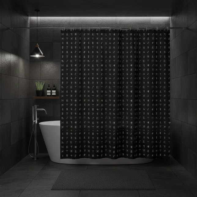 Norse Runes Shower Curtain (Creator Uploaded)