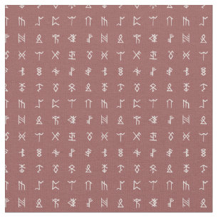 Norse Runes Symbol Pattern Fabric