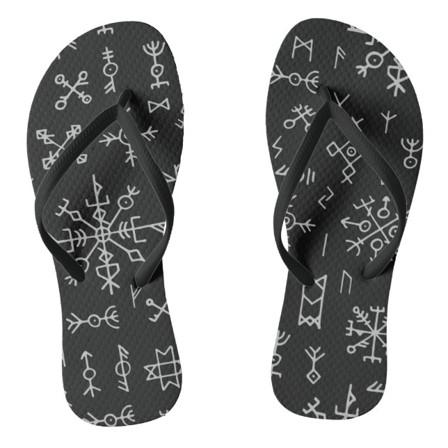 Norse Runes Thongs (Footbed)