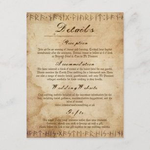 Norse Viking Rustic Details Enclosure Card