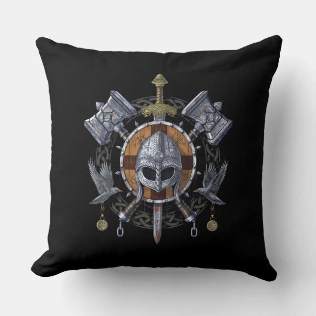 Norse Viking Warrior Armoury Cushion (Front)