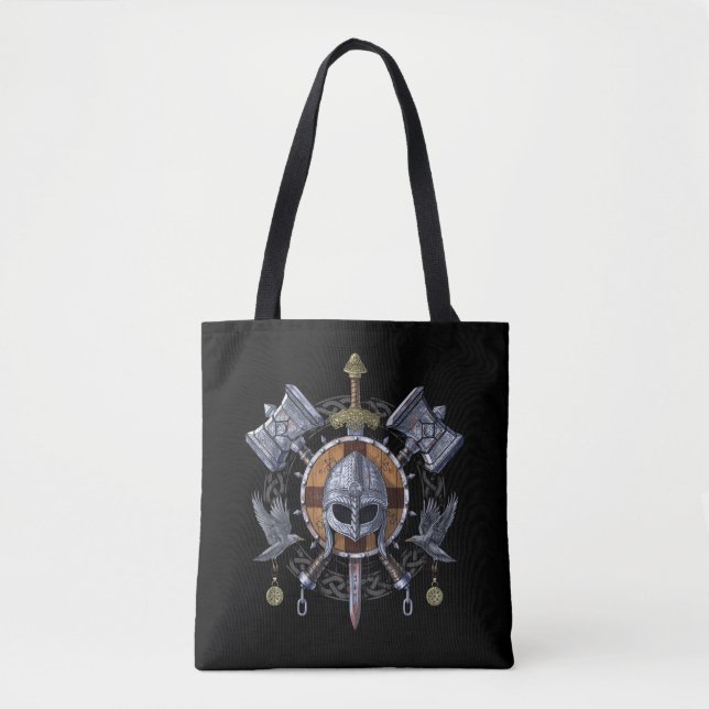 Norse Viking Warrior Armoury Tote Bag (Front)