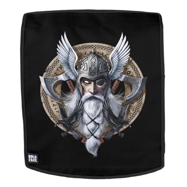 Norse Warrior God Odin Backpack (Removable Face)