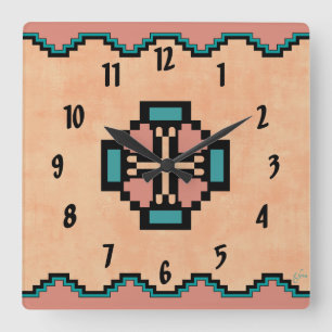 Norteño Square Wall Clock