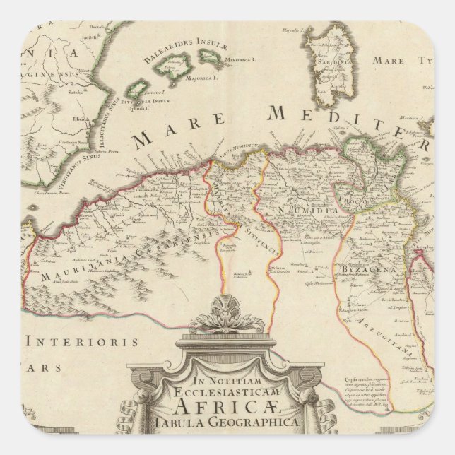 North Africa 3 Square Sticker (Front)