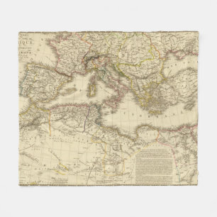North Africa, Mediterranean Sea Fleece Blanket