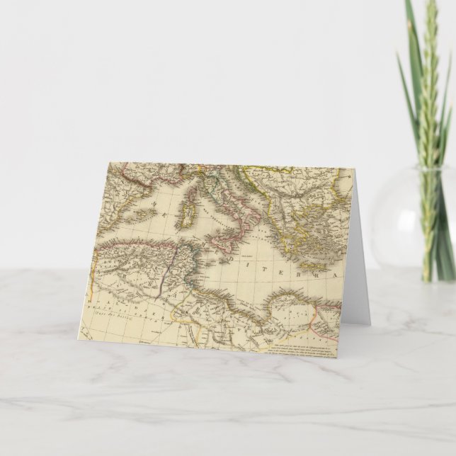 North Africa, Mediterranean Sea Holiday Card (Front)