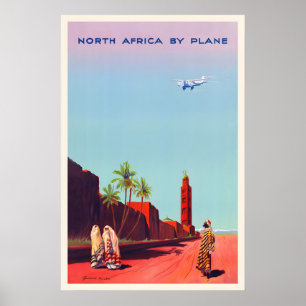 North Africa Morocco Cairo Egypt Algeria Pyramids Poster