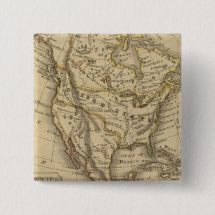 North America 10 15 Cm Square Badge