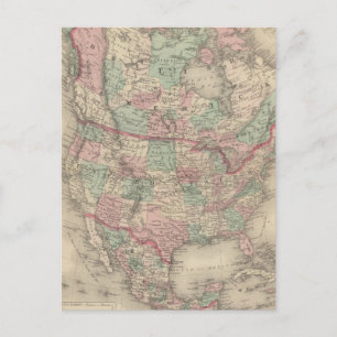 North America 14 Postcard