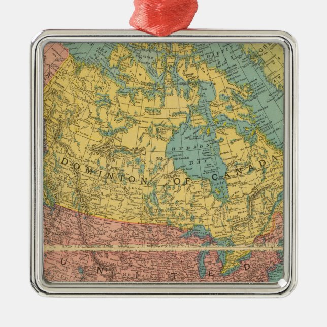 North America 16 Metal Tree Decoration (Front)