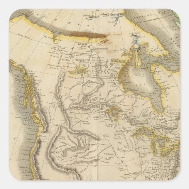North America 22 Square Sticker (Front)