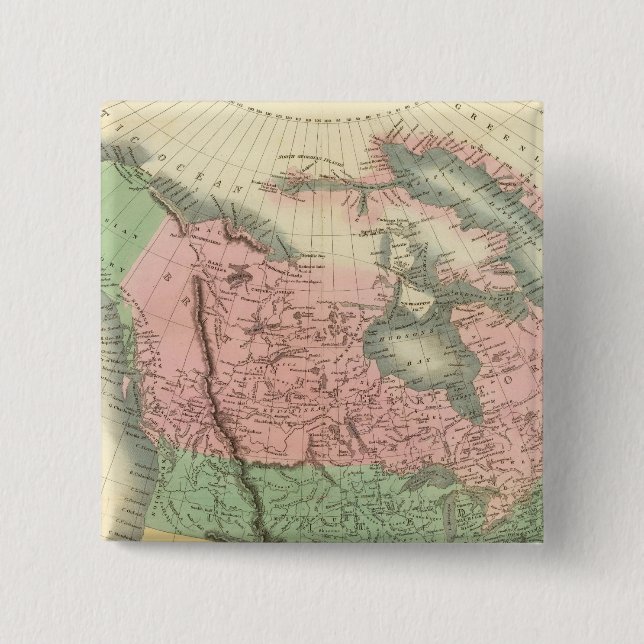 North America 2 15 Cm Square Badge (Front)