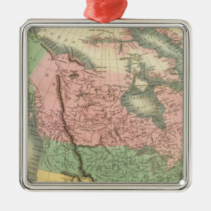 North America 2 Metal Tree Decoration