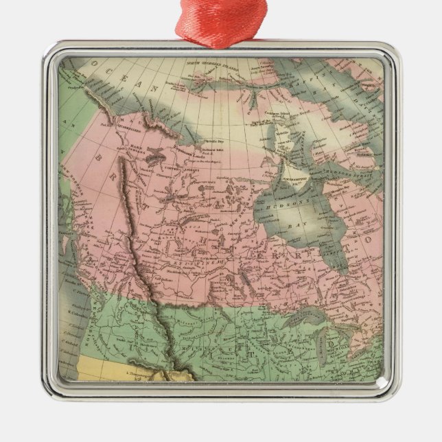 North America 2 Metal Tree Decoration (Front)