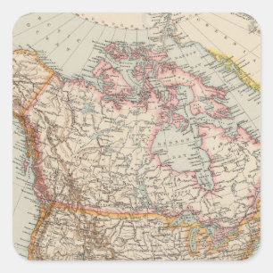 North America 38 Square Sticker
