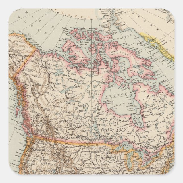 North America 38 Square Sticker (Front)